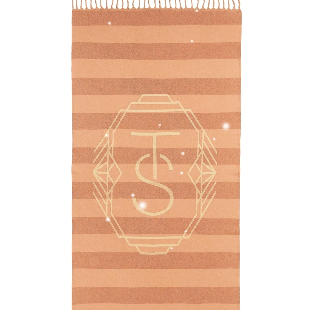 Taylor Swift Tan Striped Bath Towel